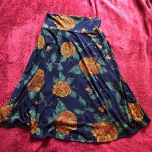 Lularoe Roses Azure Skirt